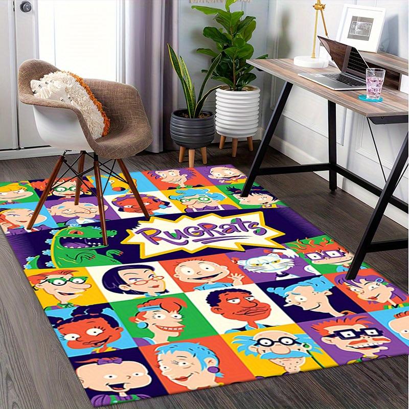 Rugrats, Characters, Cartoon Office Carpet Soft Polyester Entrance Carpet Washable Non-slip Machine Washable Indoor Carpet Living Room Bedro