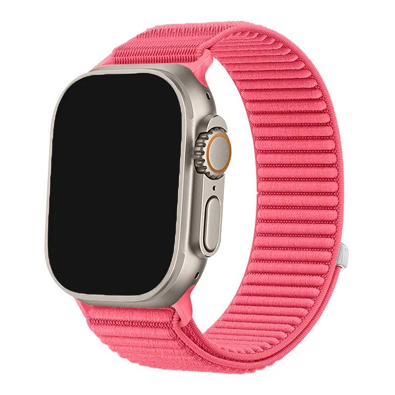 Нейлоновый плетеный спортивный ремешок для Apple Watch Band 49 мм браслет для iWatch 10 9 8 7 6 5 4 SE Ultra 1 2 49 мм 46 45 44 42 41 40 38 мм
