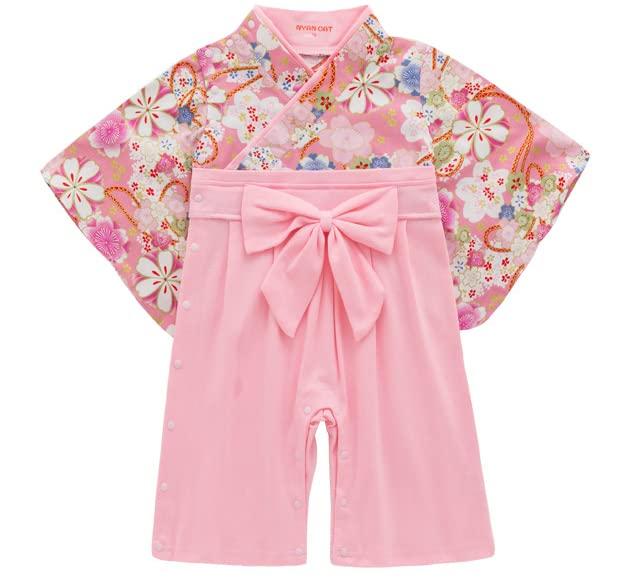 Baby 100 Days Celebration Girls Costume Baby Hinamatsuri Peach Festival Celebration Romper Shrine Visit First Eating 100th Day Celebration First