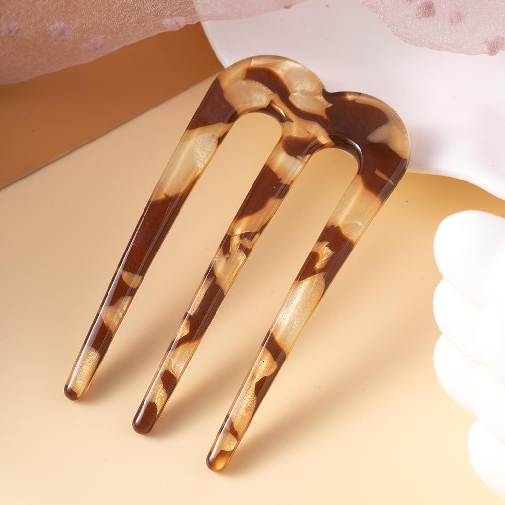 Three Tooth Inserted Comb Hairpin, Lazy Man Bun Head Hair Tool, U-Shaped Hairpin Hairpin Hairpin, Simple Hairpin For Women