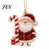 Acrylic Ornaments for Christmas Decoration 2D Flat Hanging Ornaments, Decorative Holiday Tree Decorations Festive Pendants with Strings Lanyard Party