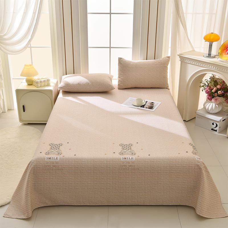 Новый мягкий коврик, старая грубая ткань, простыня из чистого хлопка, одинарное хлопковое одеяло, набор из трех предметов, хлопково-льняная подкроватная юбка, универсальный для всех сезонов