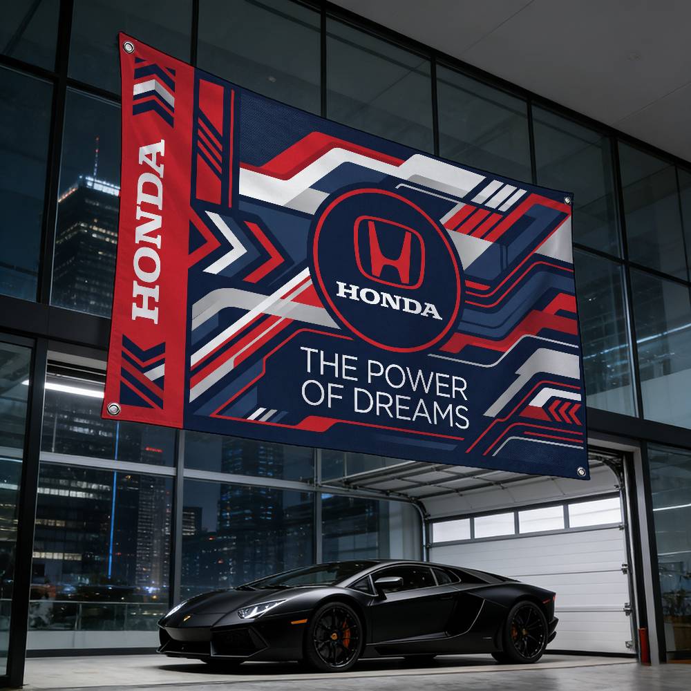 BWG5 ДЛЯ HONDA RACING Декоративный Флаг Высококачественный Полиэстер Устойчивый к Выцветанию Машинная Стирка Внутренний Наружный Подвесной Баннер