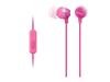 Sony Наушники вставные с пультом управления и микрофоном розовые PI MDR-EX15AP, MDR-EX15AP