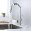 Nickel 304 Stainless Steel Kitchen Sink Faucet Pull-out Cold And Hot Mixed Water Kitchen Faucet Household Sink Tap