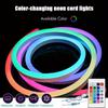 RGB Светодиодная лента Гибкий Силиконовый Неоновый Светодиодный Знак Освещение Лампа Веревка Водонепроницаемый Диммируемый Пульт Дистанционного Управления USB 5V 108 Светодиодов/М Декор Комнаты