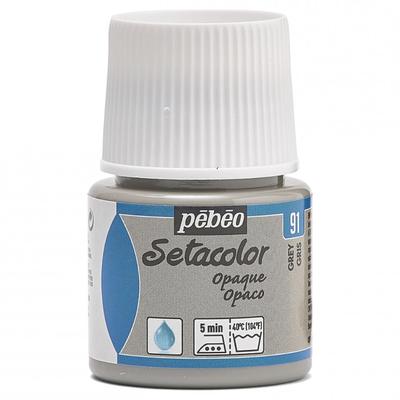 Краска для ткани Pebeo может рисовать на темных тканях Seta Color Непрозрачный цвет 45 мл Серый 91