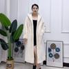 2 Новых норковых бархатных пальто женское с капюшоном меховое пальто свободное длинное европейское норковый бархат леопардовый принт хлопковое утепленное зимнее