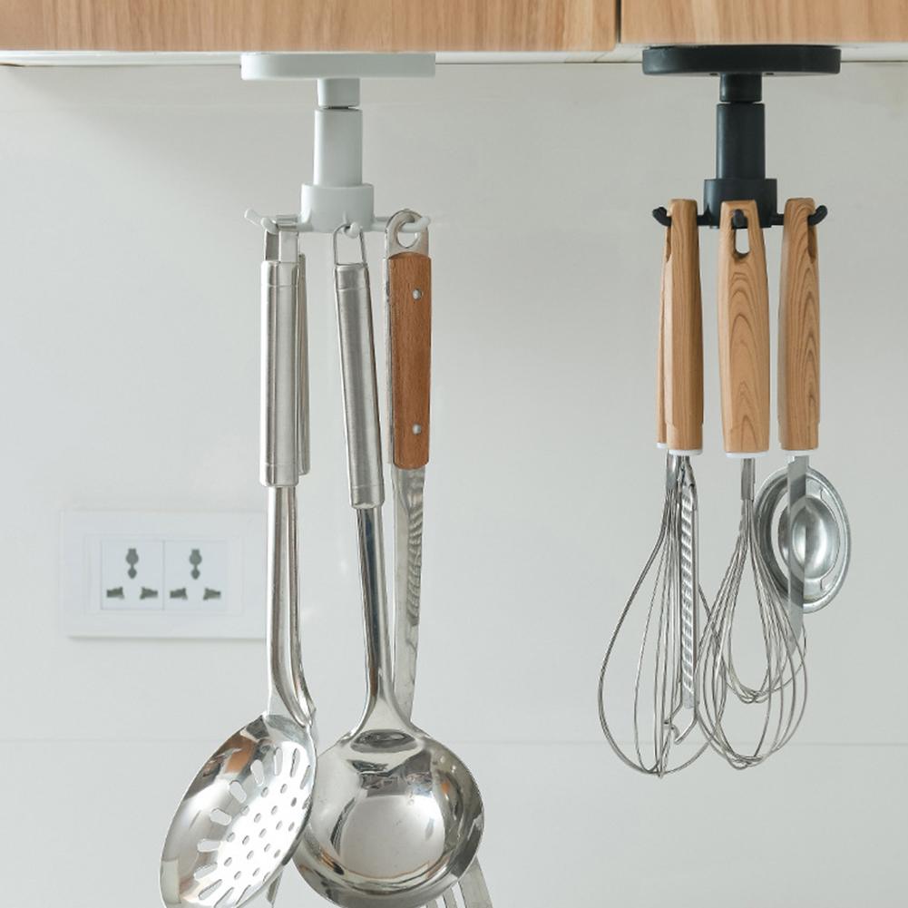 Кухонный поворотный держатель без сверления Органайзер-полка Для ванной