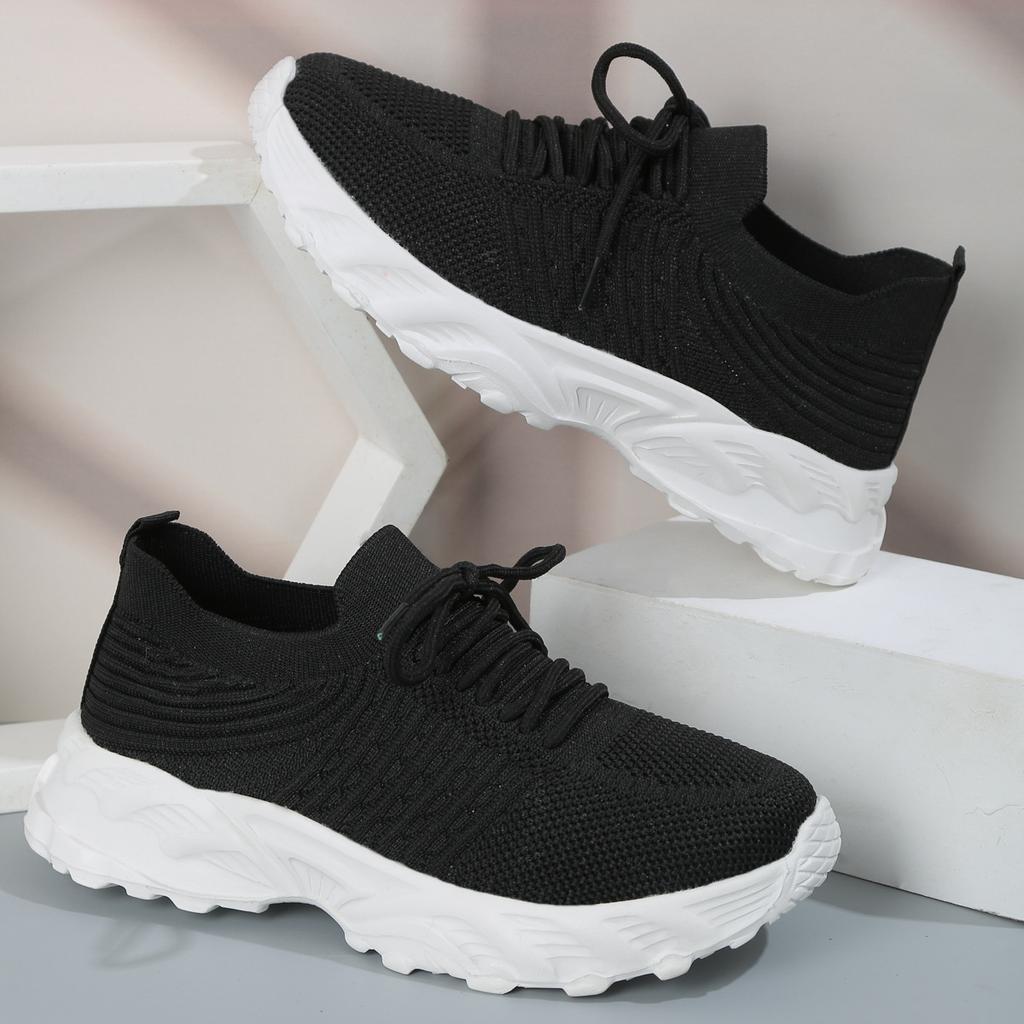 Весна и лето новые удобные повседневные туфли из сетчатой ткани, модные трендовые спортивные туфли с низким верхом, дышащие кроссовки на толстой подошве