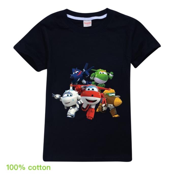 Baby Funny O-Neck Tshirt Toddler Summer Boys Cartoon Super wings T-shirt 3D Printed Baby Girls Streetwear Children Kids Clothes