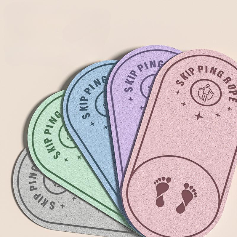 Jumping Rope Shock-absorbing Yoga Mat Fitness Aerobics Soundproof Shockproof Anti Slip Soundproof Thickened Mat Sports Exercise Dance Practice Mat