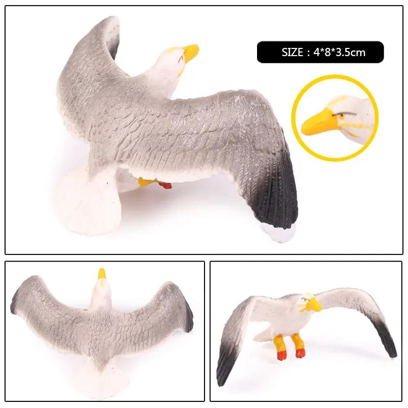 Oenux Садовые фигурки птиц Белая сова Тукан Птицы-носороги Модель Животные ПВХ Фигурки Коллекция Игрушки для детей Подарок на день рождения