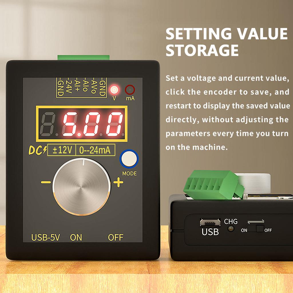 Генератор сигналов напряжения тока 0–10 В, 0–22 мА, регулируемый аналоговый симулятор напряжения тока 3 мощности