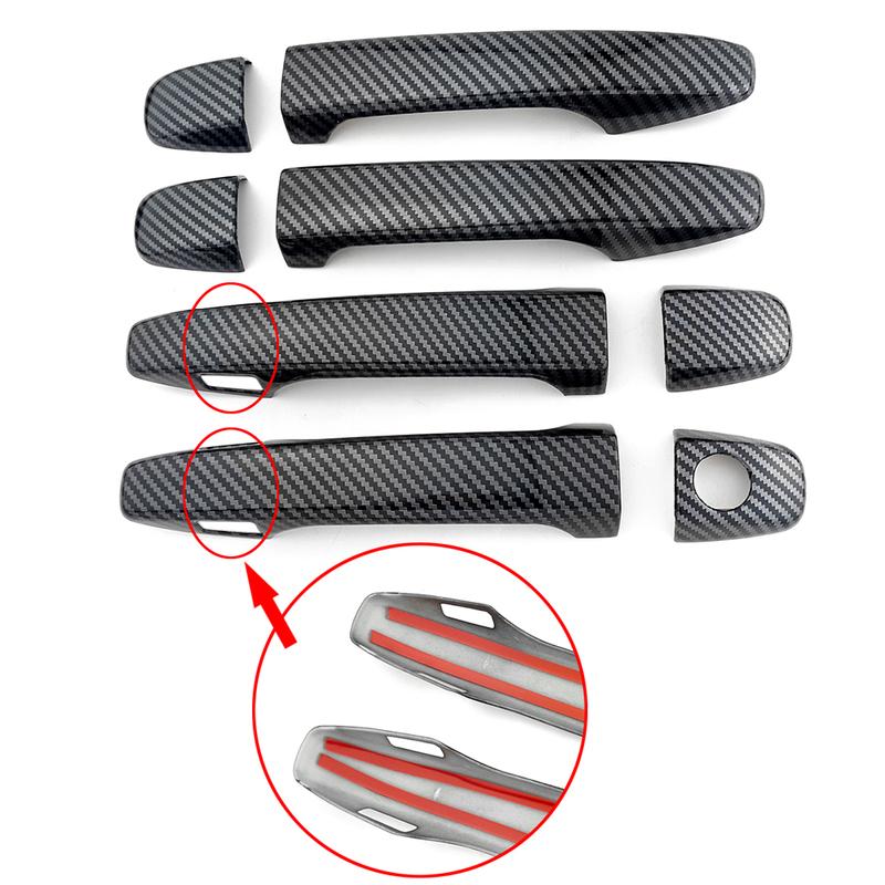 Car Upgrade Door Handle Cover Carbon Fiber For Toyota Sienna XL30 Venza Prius XW30 ZVW30 ZVW35 AE20 Avensis T270