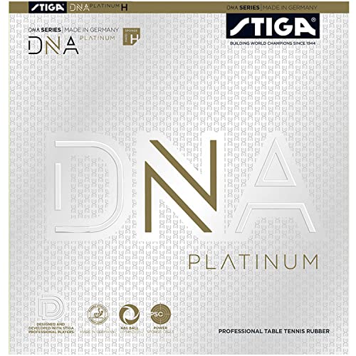 Накладка для настольного тенниса STIGA, Тип с натяжением, Гладкая накладка, DNA Platinum H Черный, Очень толстая, 1712060121