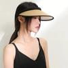 Casual Portable Wide Brim Beach Hat Sun Hat Visors Straw Cap