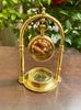 Victoria Brass Table Clock with Compass, Baptism, Birthday Gift, Anniversary Gift, Christmas Gift, Home & Office Décor Clock