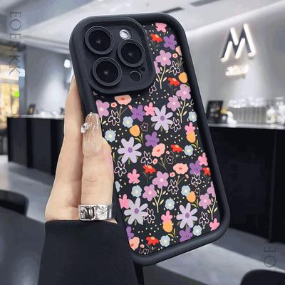 Чехол для телефона с цветочным узором Защитный для Xiaomi Redmi Note14 13 12 11 10 9 8 7 14 Pro Plus 4G 5G Ударопрочный Защита от царапин Мягкий чехол