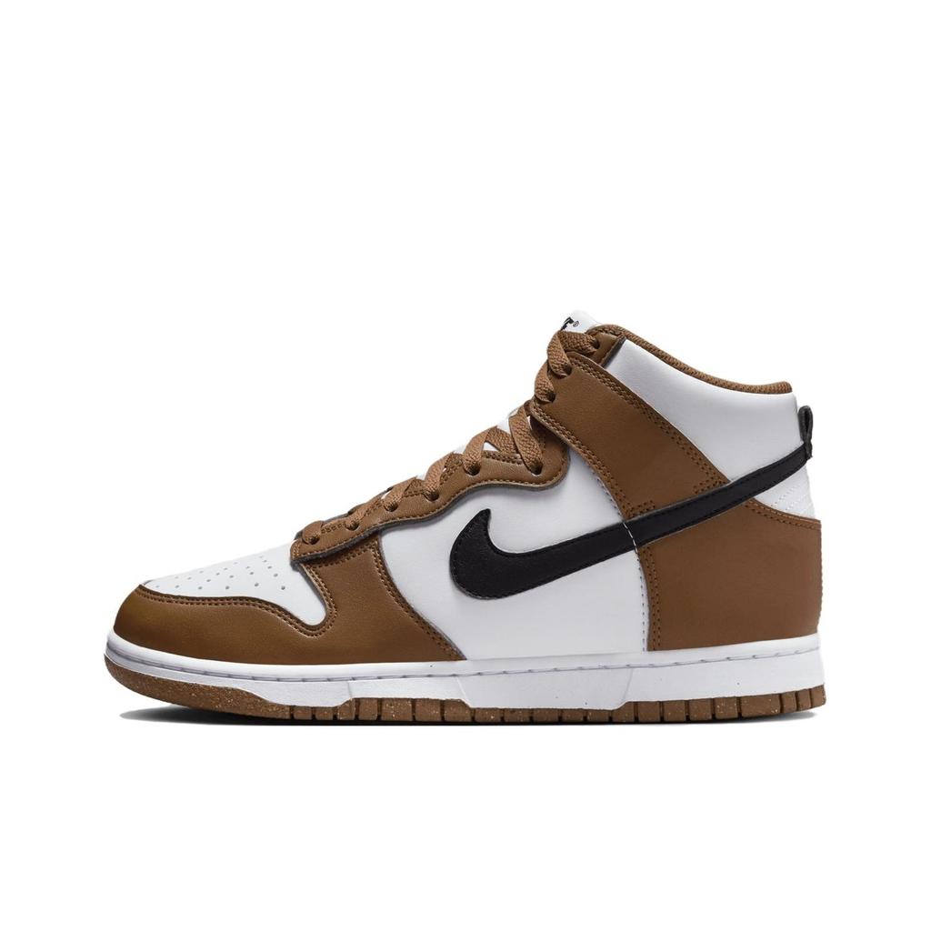 Nike Dunk High Next Nature Light British Tan Women Sneakers Brown White Black FV5960-200