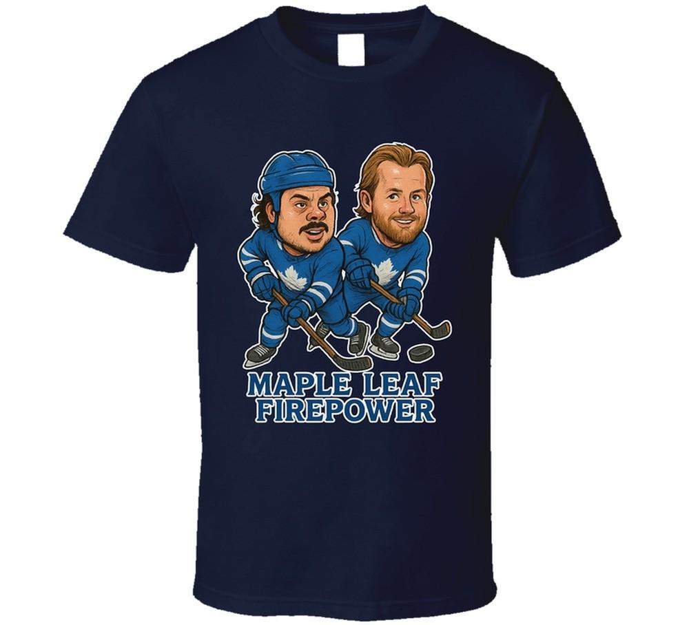 Auston Matthews And William Nylander Maple Leaf Firepower Hockey Duo Caricatures