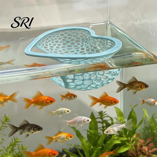 Ornamental Shrimp Habitat Floating Betta Hammock Heart Shape Aquarium Hideout Feeding Ring Cave Bed Resting Spot for Nano Tanks Corydoras Eco-friendly
