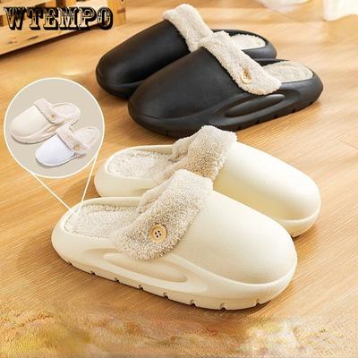 Съемные хлопковые тапочки, женские зимние домашние непромокаемые тапочки для влюбленных, зимняя мужская домашняя хлопковая обувь