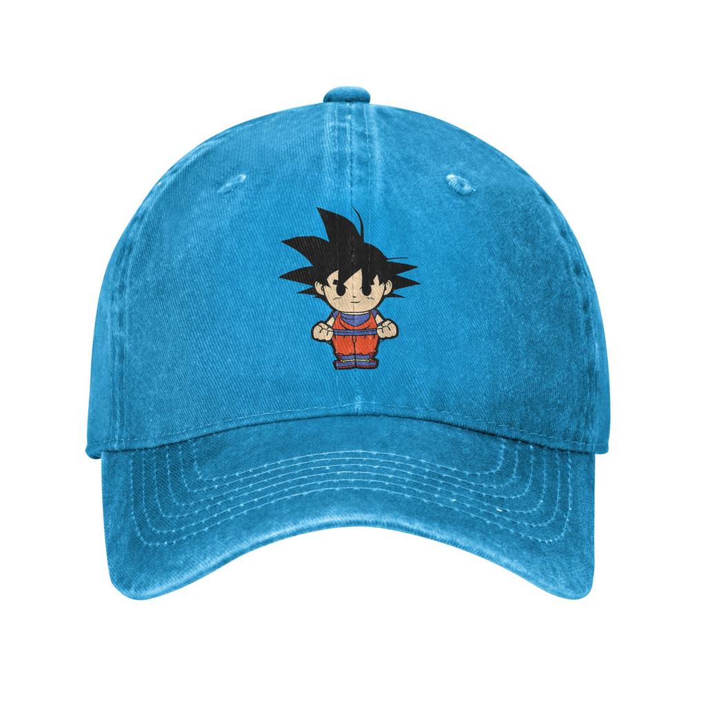 Son Goku Chibi Dragon Ball Baseball Cap Casual Distressed Denim Sun Cap Men Women Outdoor Summer Adjustable Fit Caps Hat