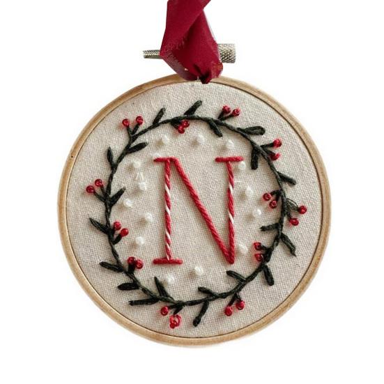 Сделай сам Вышитое Рождественское Украшение Вышивка Инициала Набор для Рукоделия Мини Рождественский Набор для Вышивания для Начинающих