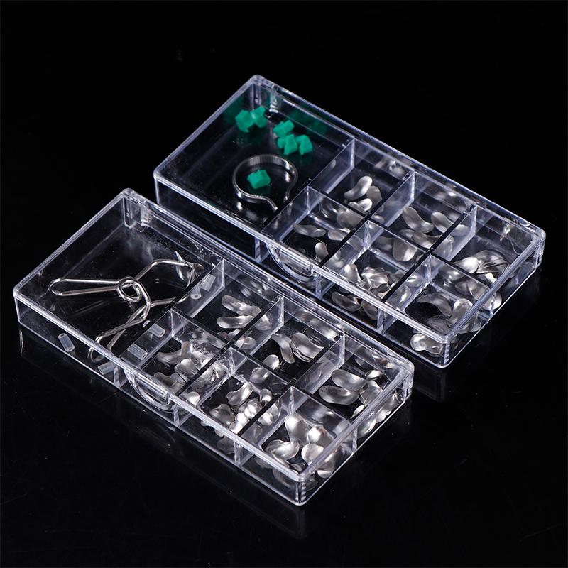 60 шт./кор. стоматологические секционные контурные металлические матрицы матричное кольцо с силиконовыми дельта-клиньями стоматологические инструменты