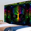 Tapestry, Colorful Mandala, Tree of Life, Home Decoration, Hanging Cloth, Live Broadcast Background Cloth, Bedside Tapestry