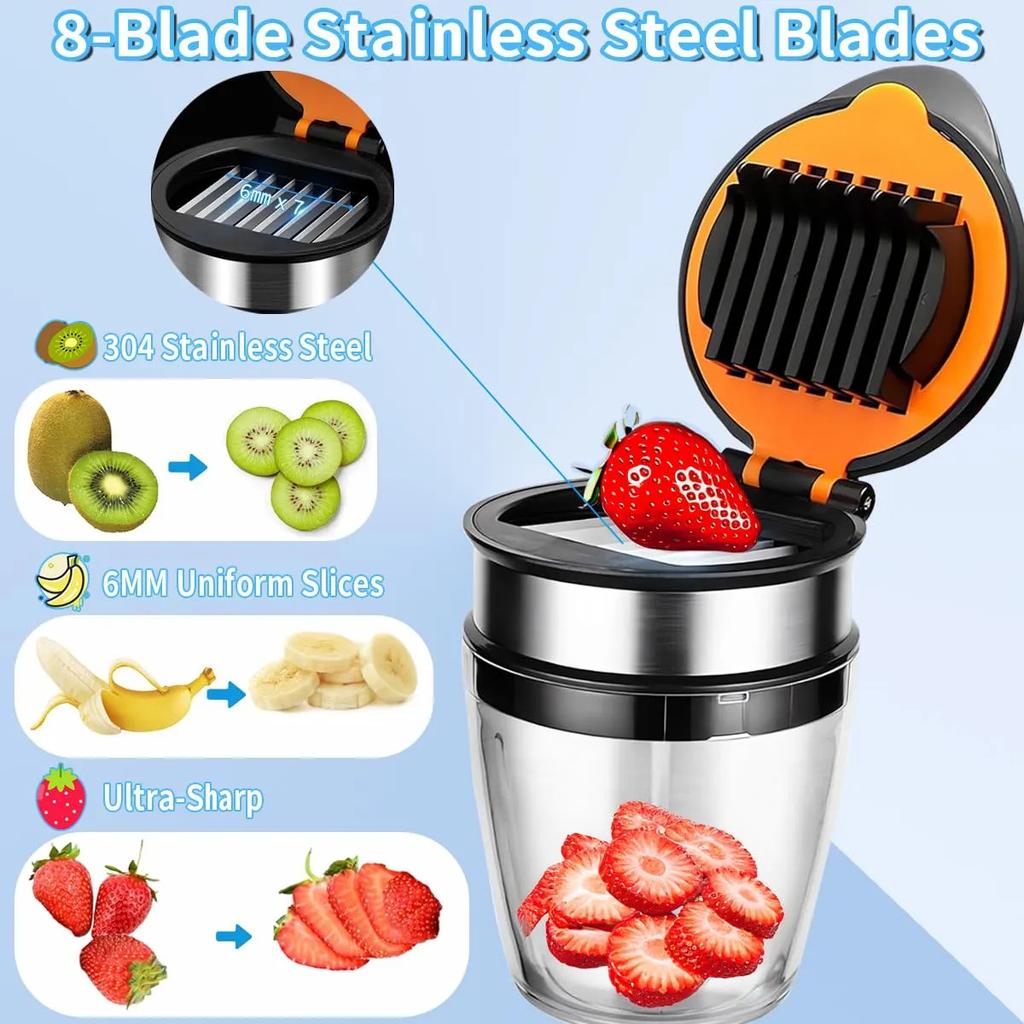 Manual Fruit and Egg Slicer with Container