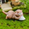 1~10 шт. Милая маленькая фигурка выдры, украшение на торт, кукольный домик, бонсай, модель животного, водяная собака, поделки для дома, кавайный дом