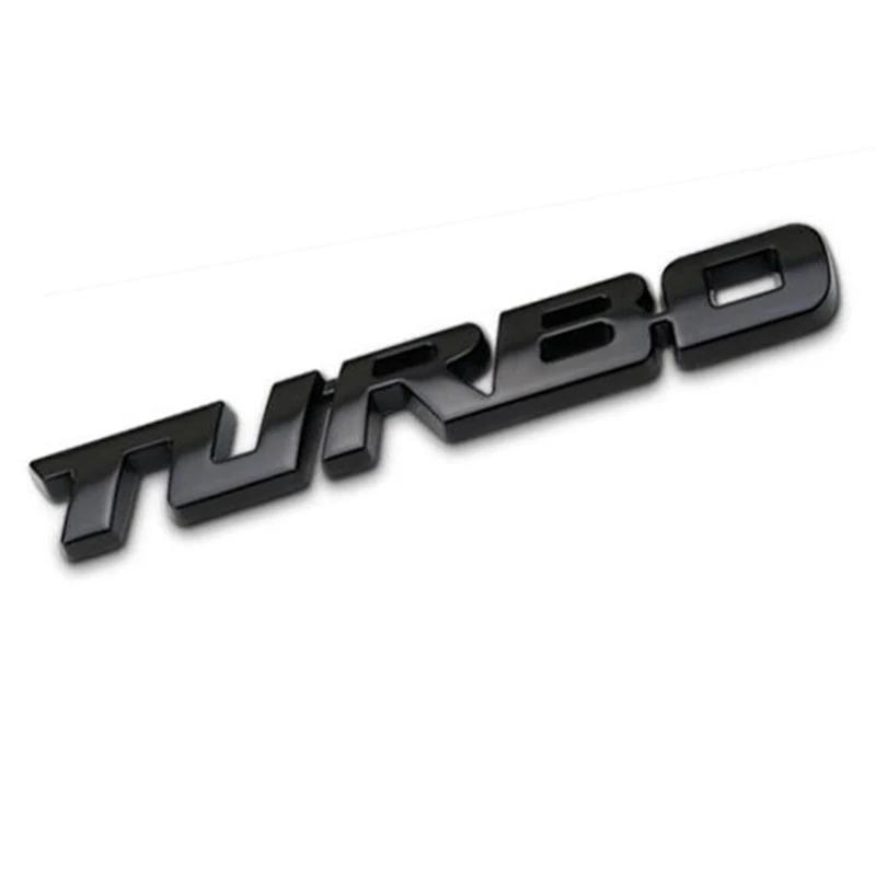 3D Car Styling Sticker Metal TURBO Emblem Body Rear Tailgate Badge For Ford O157 Focus 2 3 ST RS Fiesta Mondeo Tuga Ecosport Fusion