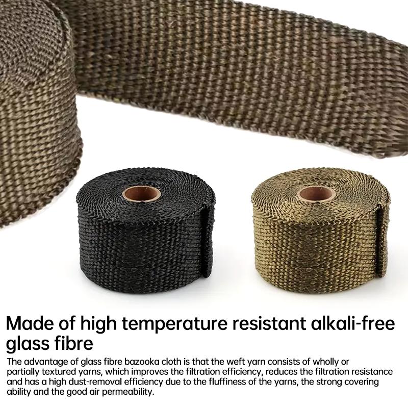 10 m rolls of fiberglass insulating tape Motorcycle exhaust pipe insulating Header pipe insulation protection wrapping tape