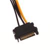 1 шт. Кабель питания Двойной 15-контактный SATA Папа к 8-контактному Папа PCI Express PCI-E Адаптер-разветвитель для видеокарты