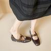 Weiwei Girl 126-1 French Golden Bean Ballet Mary Jane Shoes Women's One-word Egg Roll Flat Bottom Shoes