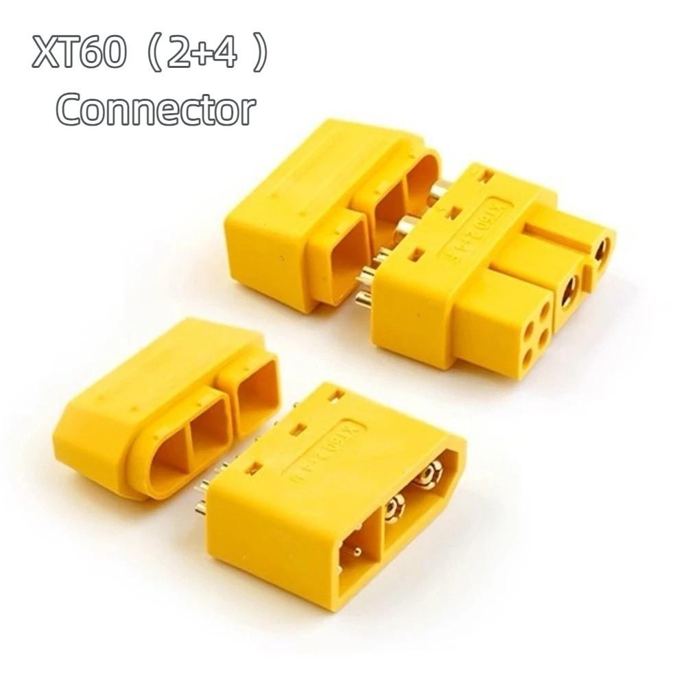 Gold Plated Li-Battery Connector High Current XT60(2+4)-F New XT60(2+4)-M RC Accessories