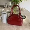Красная сумка для женщин, осенне-зимняя новинка, модная корейская сумка-боулинг для ношения в руке, универсальная сумка через плечо, повседневная квадратная сумка