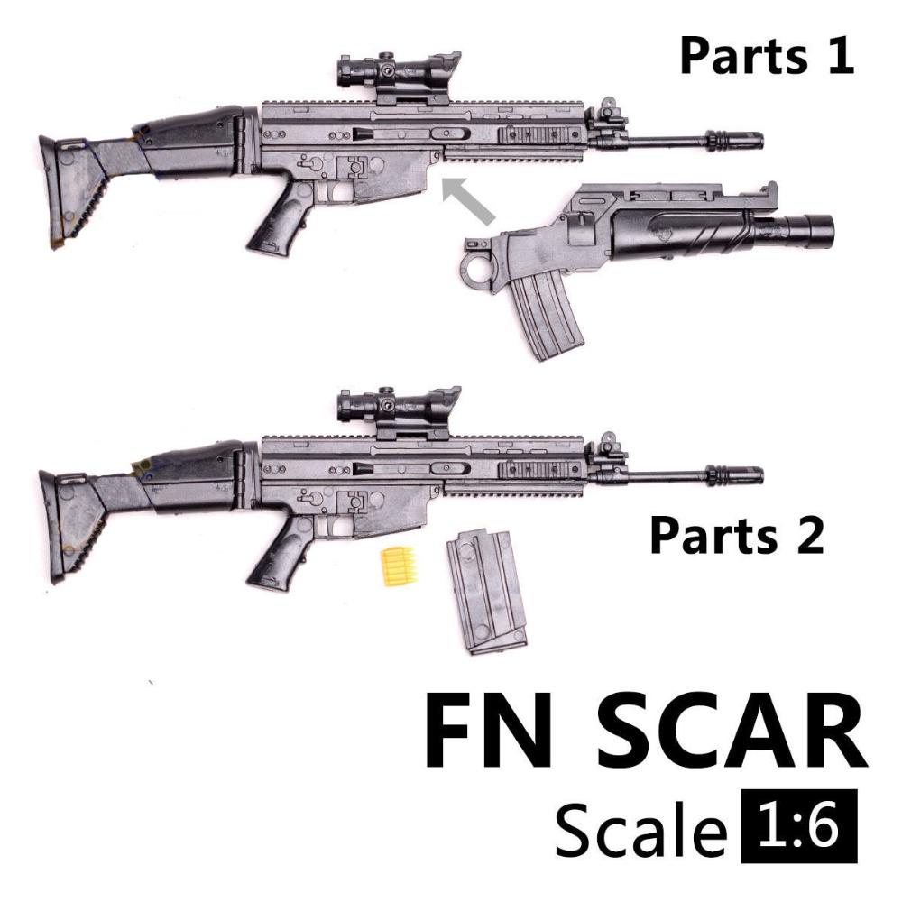 Масштаб 1/6 FN Scar HK416 M14 M82A1 Армия США Военное Оружие Солдат SWAT Фигурка Действия Сборная Модель Игрушка