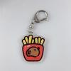 Cute Capybara Keychain Cartoon Animal Keyring Lovely Acrylic Key Holder School Bag Pendant Decoration Best Friend Gifts