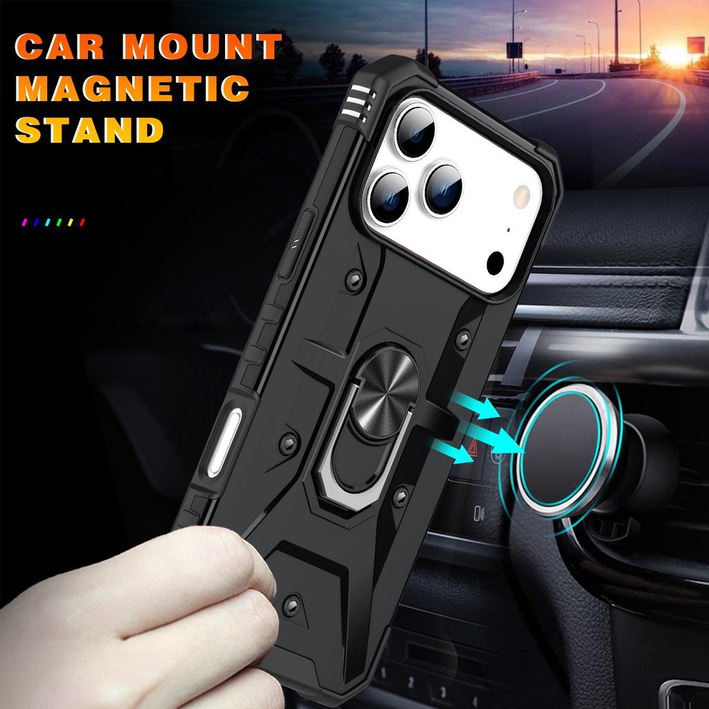 Fall Protection Shockproof Finger Ring Case for Iphone 17 Pro Max 16 15 16e 17 Air 14 Plus 12 13 Pro Iphone17