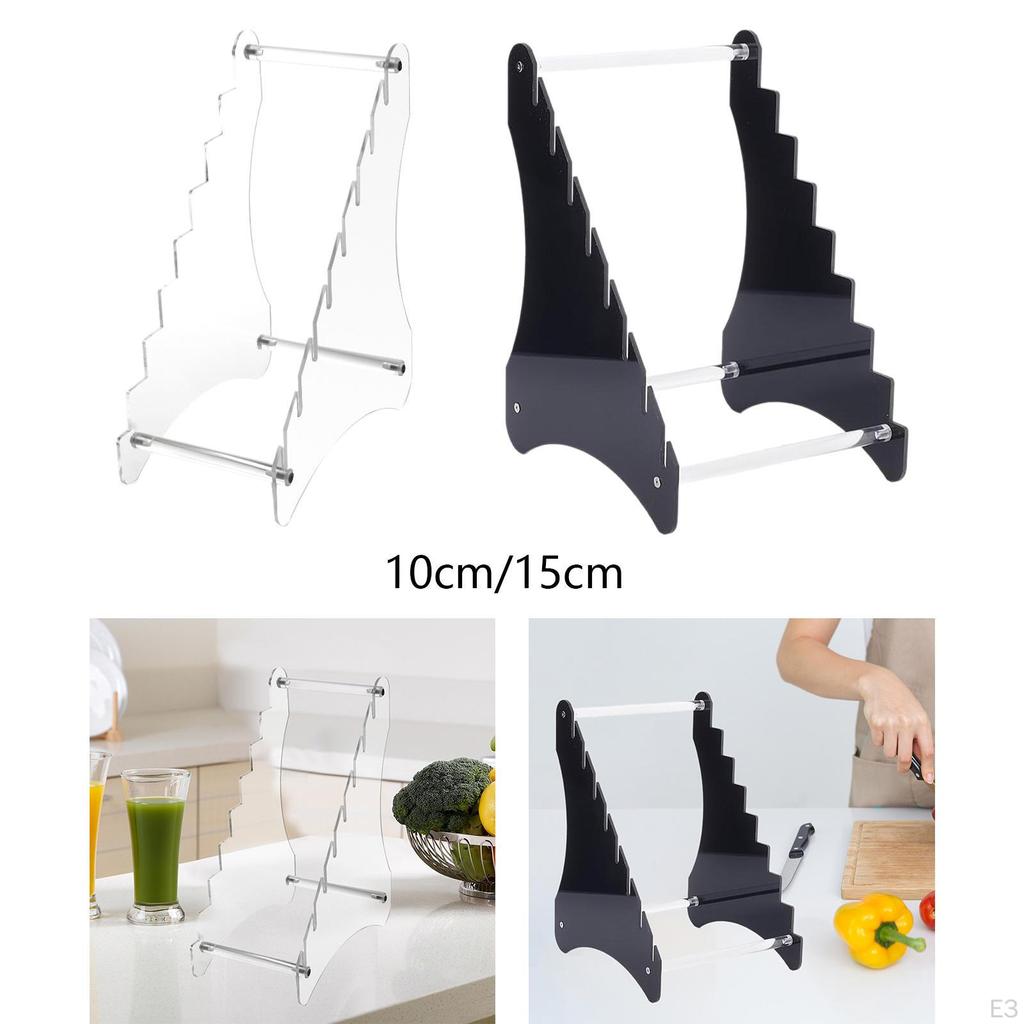 Акриловый настольный держатель для ножей, подставка для лезвия, многофункциональная настольная стойка для хранения