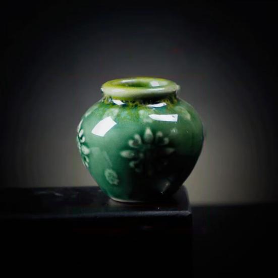 Мини-статуэтка вазы для цветов, винтажная цветная керамика, миниатюрная статуэтка вазы, скульптура, крошечный держатель для цветочного горшка, украшение