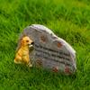 Resin Pet Memorial Grave Stone Dog Memorial Marker Plaques Cherish the Love and Connection with Your Pet