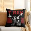 T RRex Rock Band Cool Cushion Cover Silky Short Plush Invisible Zipper Dustproof Sofa Pillow Case For Home Decor