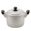 Hokuriku Aluminum 20cm Dual-Use Pot, Gas Stove Only, Lightweight, Yuuge Kiko, Anodized Aluminum, Made In Japan, Silver