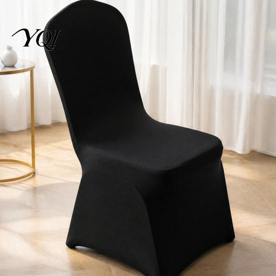 Soft Elastic Dining Chair Seat Slipcover Spandex Stretchable Cover, Banquet Washable Covers for Hotel Protector Wedding, Ceremony Reception