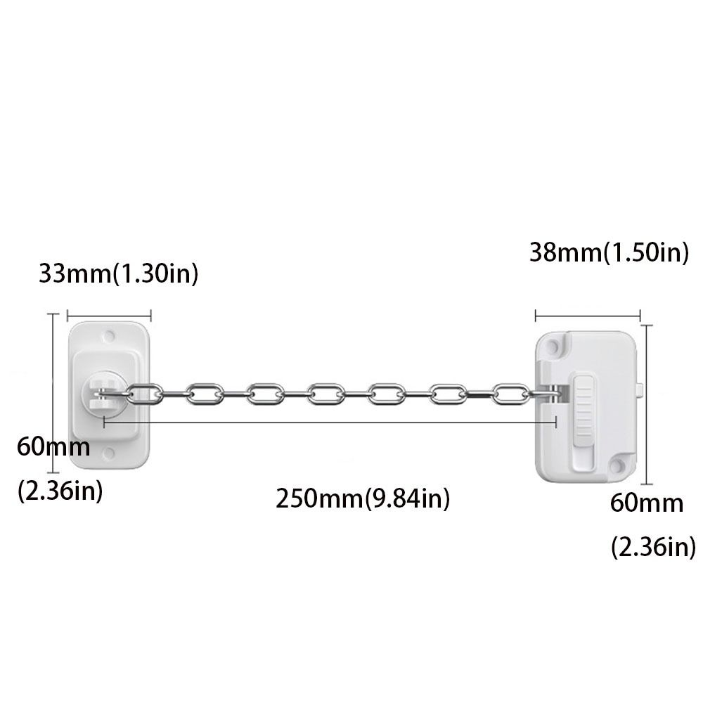 ABS Child Safety Window Chain Non-marking Adhesive Reliable Mobile Door