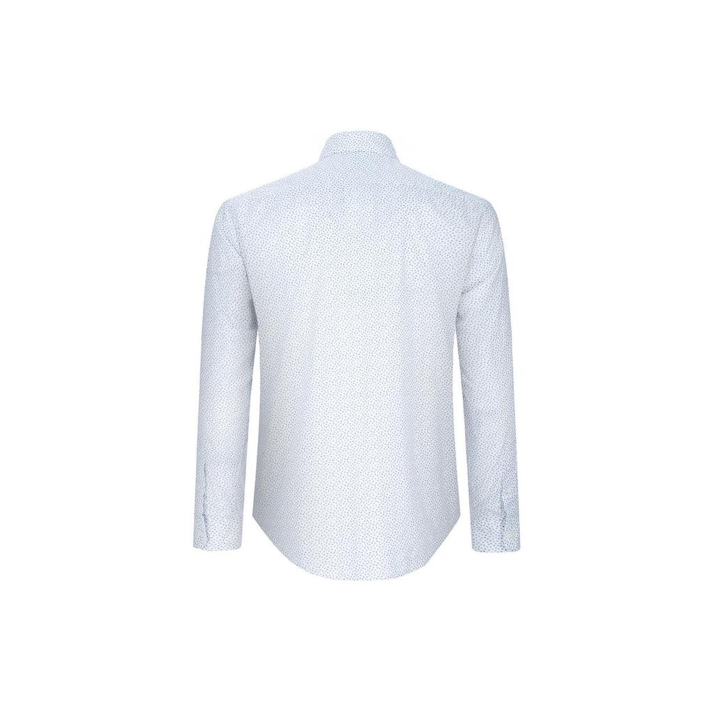 Timberland Logo Print Slim Fit Long Sleeve Shirt Men Shirts White A2BGC-Z61